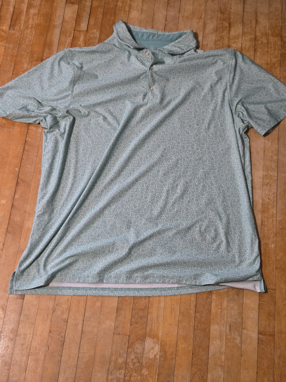 Hickey Freeman Men's Mint Green Patterned Short-Sleeve Polo